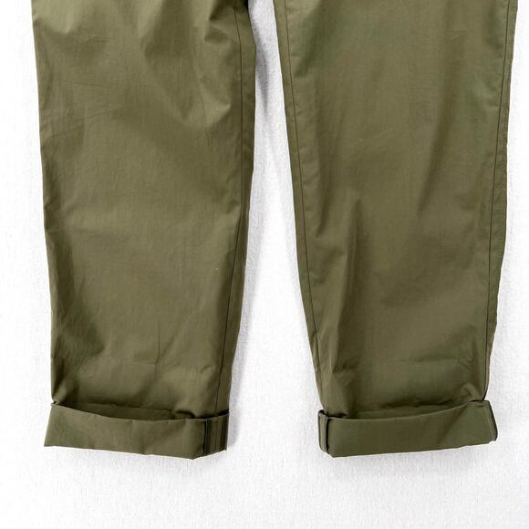 AKRIS PUNTO Fallon Pants Womens 6 Olive Green Cotton Belt Cuff Mid Rise Light - Picture 15 of 16